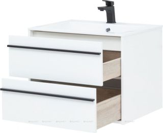 Тумба под раковину Aquanet Lino 253902 70 см белый матовый